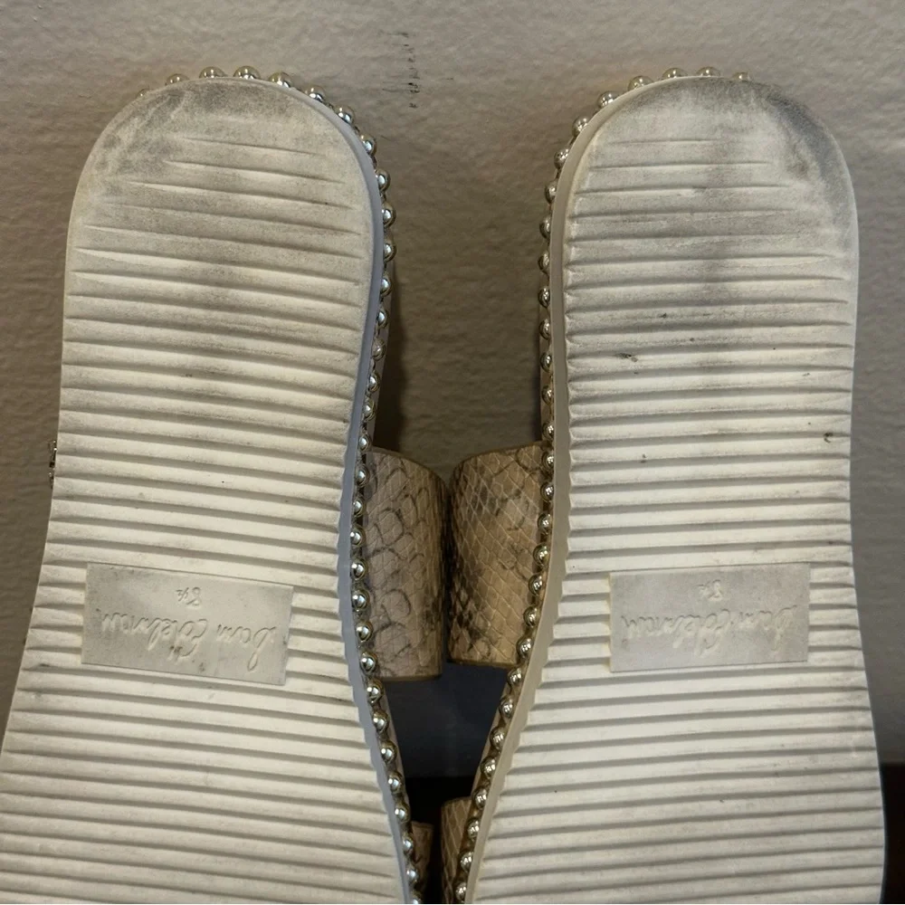 Sam Edelman Size 8.5 Chunky Flatform Open Toe Slide Snakeskin Strappy Sandal - Picture 15 of 16